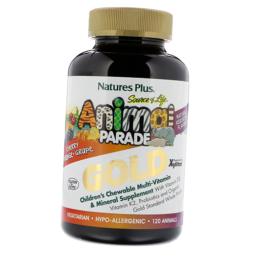 Мультивитамины для детей, Animal Parade Gold Children's Multi, Nature's Plus 120таб Вишня (36375027)
Мультивитамины для детей, Animal Parade Gold Children's Multi, Nature's Plus 120таб Вишня (36375027)