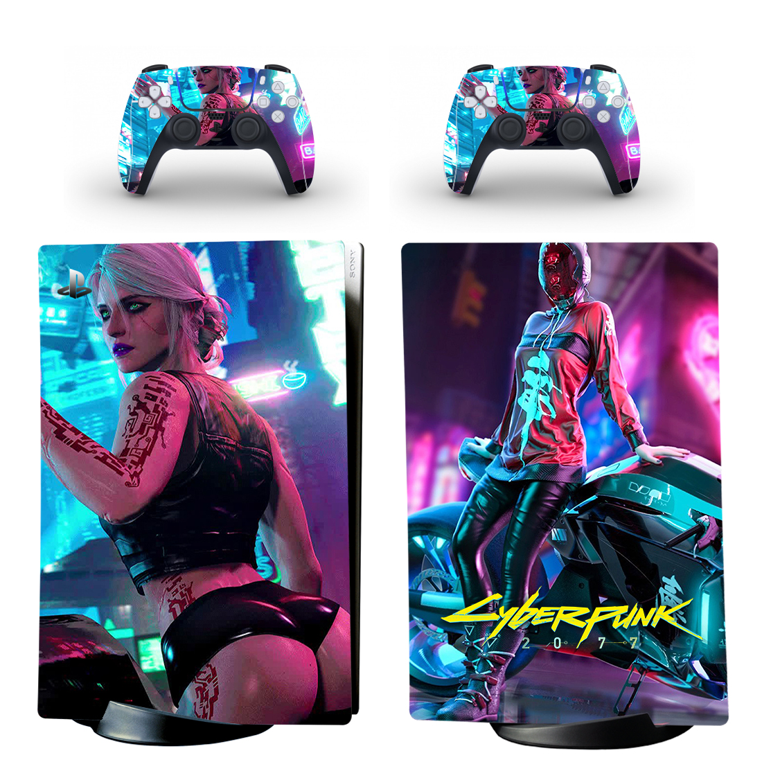 Виниловые наклейки на PS5 Digital Edition и геймпад DualSense Cyberpunk 2077 Sony PlayStation 5 игровая консоль Skin (PV5017)
Виниловые наклейки на PS5 Digital Edition и геймпад DualSense Cyberpunk 2077 Sony PlayStation 5 игровая консоль Skin (PV5017)