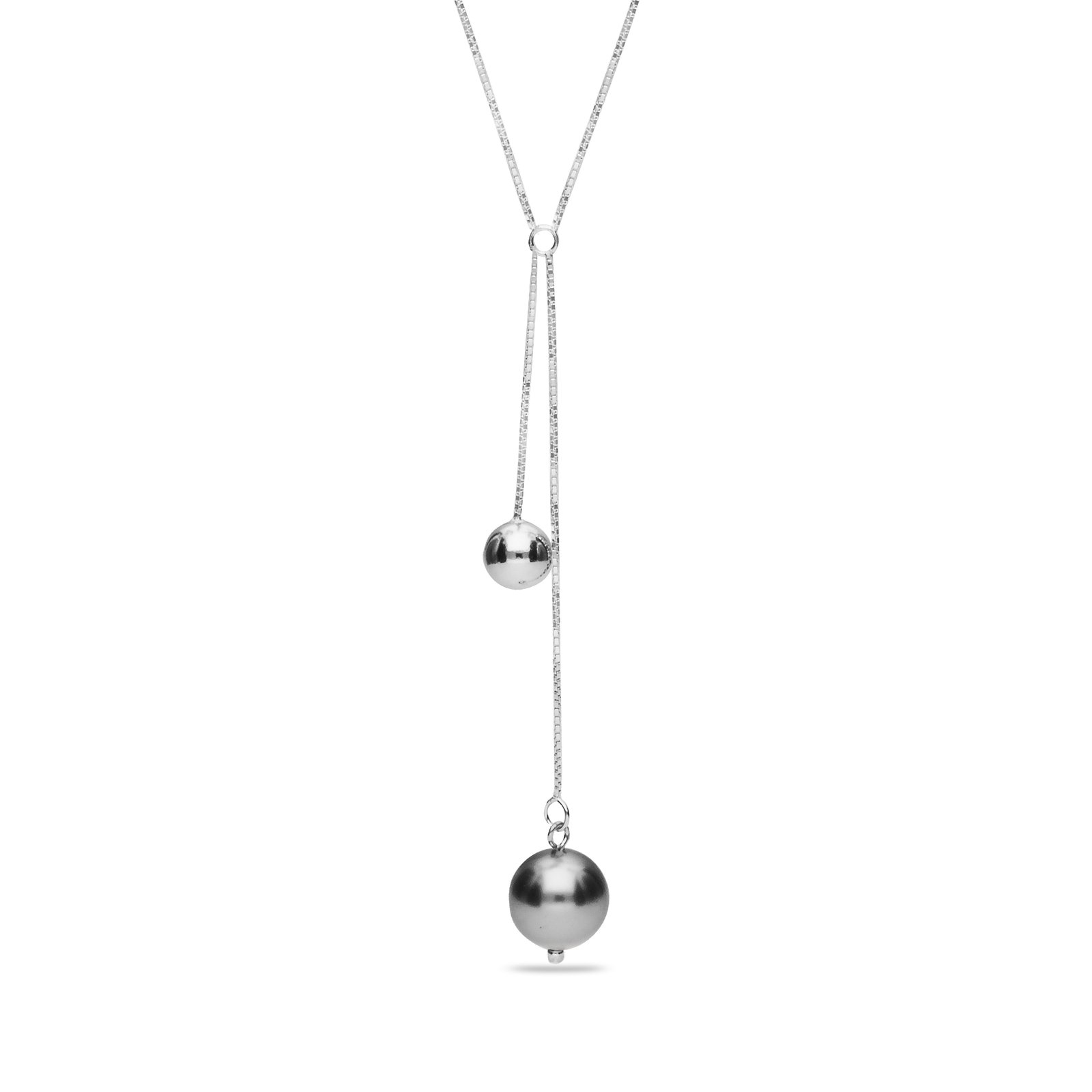 Серебряное колье SPARK Hazen с жемчугом Swarovski модели NK581012LG