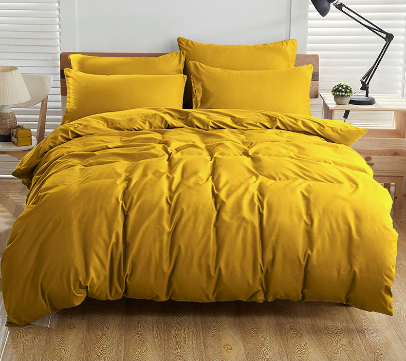 Постельное белье WposteleUK однотонное горчичного цвета Полуторный комплект 
Постельное белье WposteleUK однотонное горчичного цвета Полуторный комплект