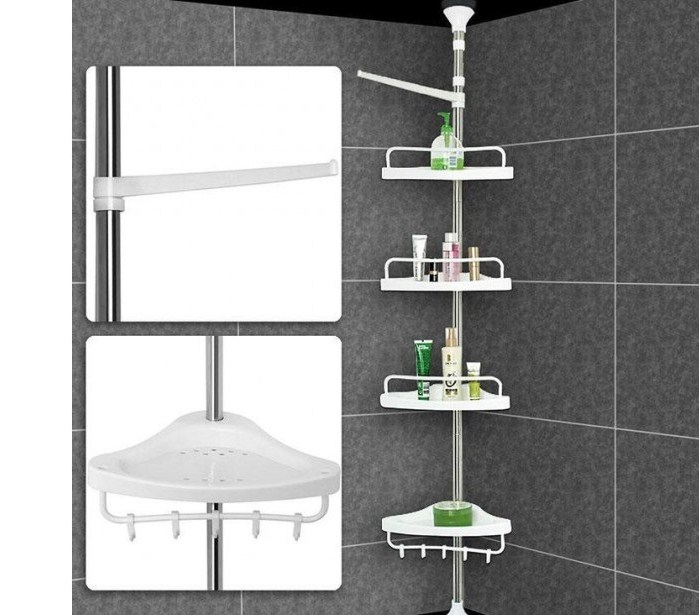 Угловая полка для ванной комнаты Multi Corner Shelf стойка-стелаж 4 уровня полок
Угловая полка для ванной комнаты Multi Corner Shelf стойка-стелаж 4 уровня полок