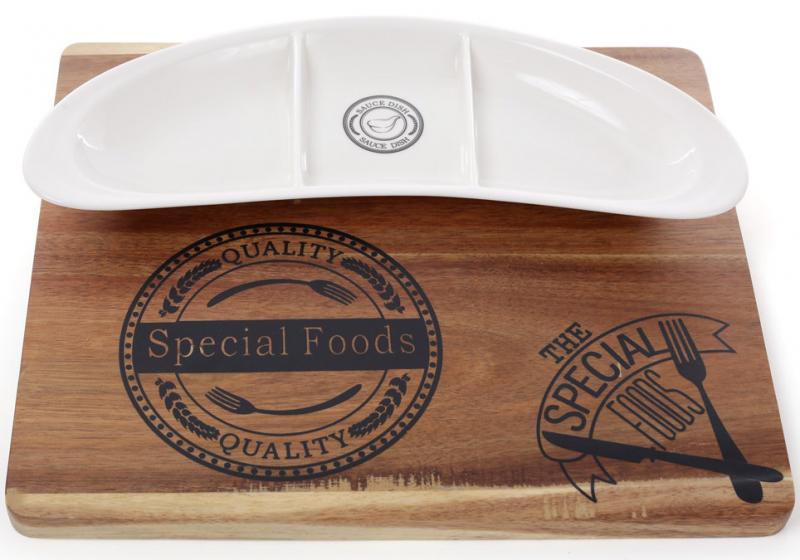 Доска деревянная Naturel 34х29 см с фарфоровой менажницей на 3 секции Bona DP41010
Доска деревянная Naturel 34х29 см с фарфоровой менажницей на 3 секции Bona DP41010