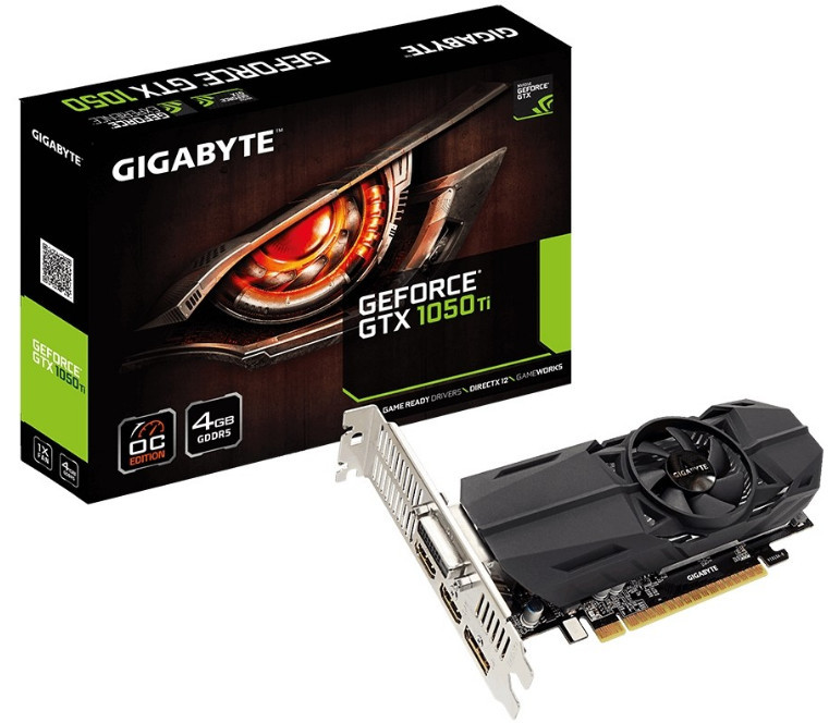 Видеокарта GIGABYTE GeForce GTX1050TI 4GB DDR5 128bit DP-HDMIx2-DVI OC Low Profile (JN63GV-N105TOC-4GL)
Видеокарта GIGABYTE GeForce GTX1050TI 4GB DDR5 128bit DP-HDMIx2-DVI OC Low Profile (JN63GV-N105TOC-4GL)