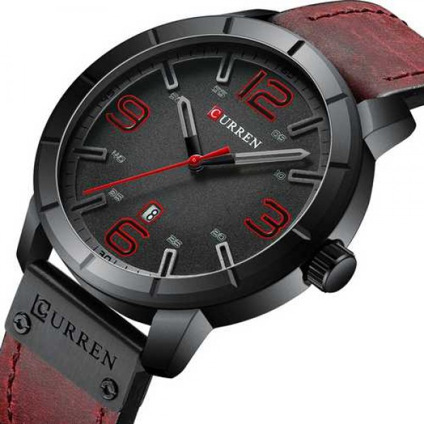Мужские кварцевые часы Curren Red наручные классические на кожаном ремешке + коробка (1008-0193)
Мужские кварцевые часы Curren Red наручные классические на кожаном ремешке + коробка (1008-0193)