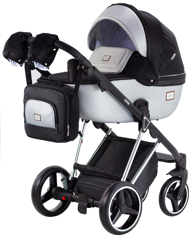 Коляска 2 в 1 Adamex Mimi Polar (Chrome) Y843 черный (люрикс) - серебро кожа (выдавленная точка). 33849 
Коляска 2 в 1 Adamex Mimi Polar (Chrome) Y843 черный (люрикс) - серебро кожа (выдавленная точка). 33849