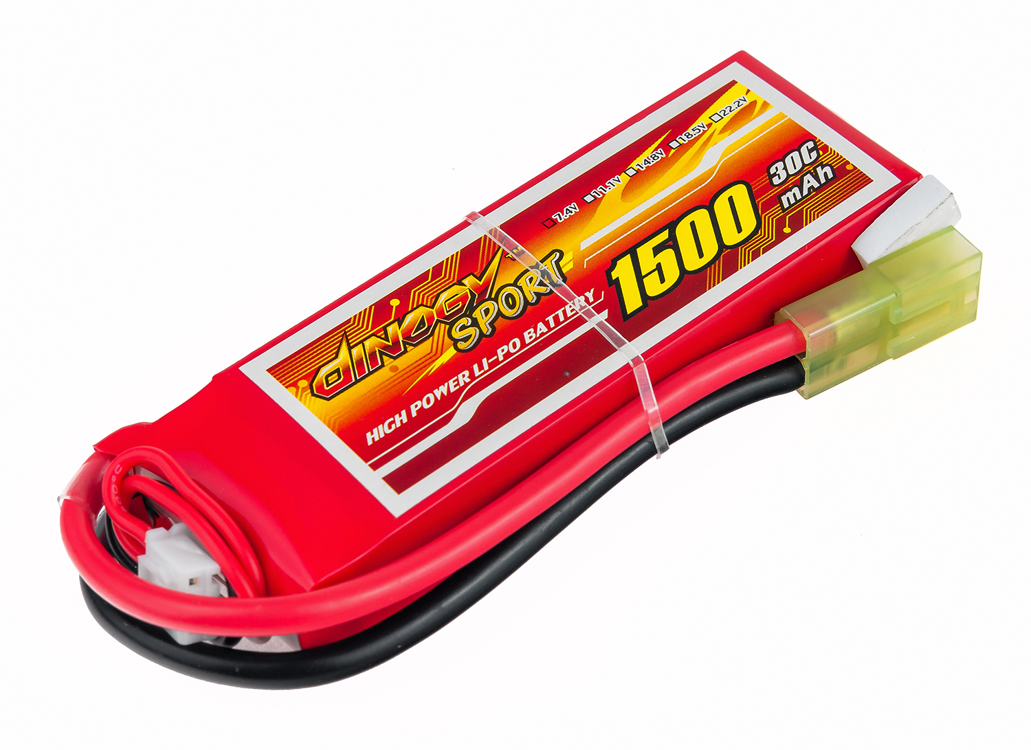 Аккумулятор полимерно-литиевый Dinogy Li-Pol 1500mAh 7.4V 2S 30C 14x30x90мм Mini Tamiya 29762
Аккумулятор полимерно-литиевый Dinogy Li-Pol 1500mAh 7.4V 2S 30C 14x30x90мм Mini Tamiya 29762