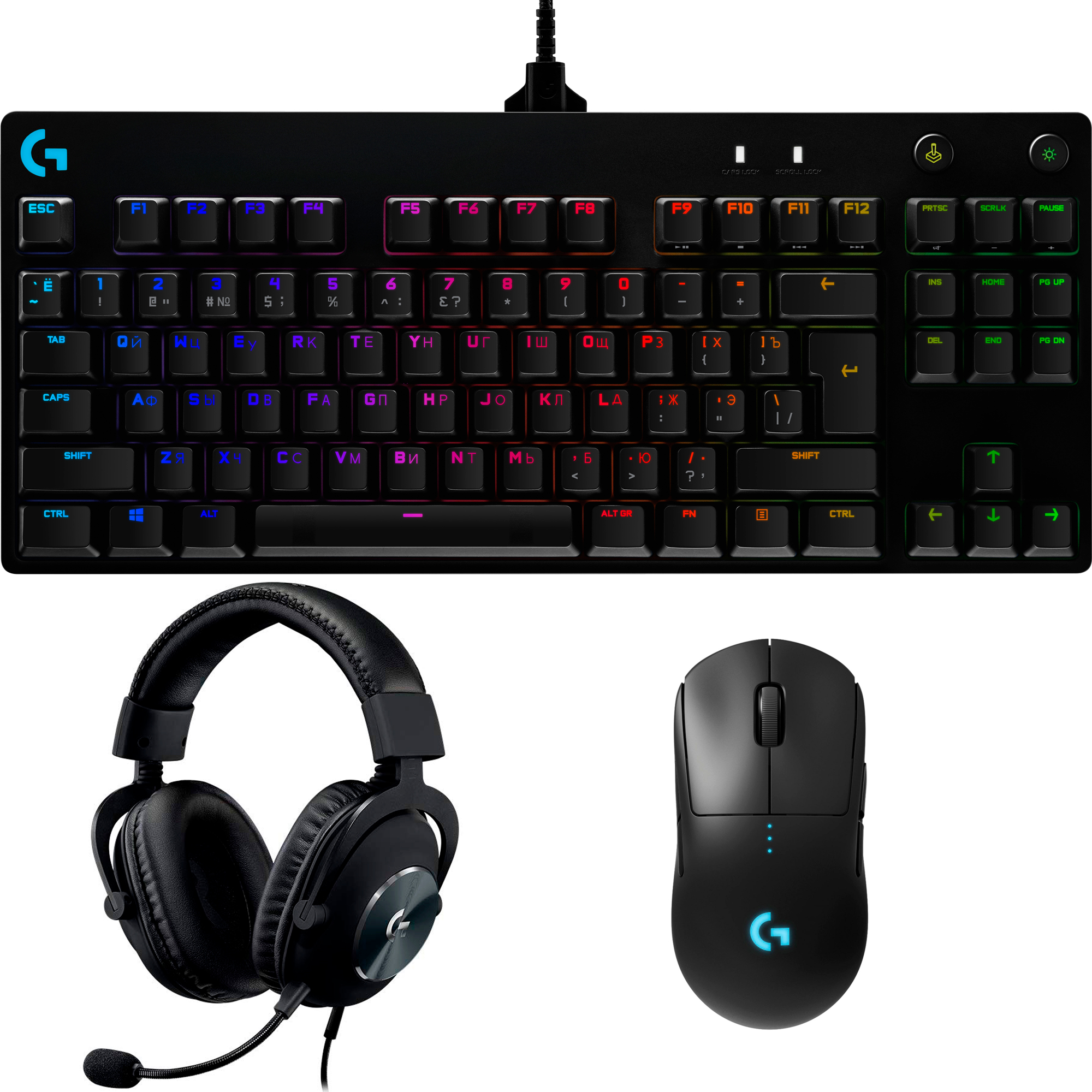 Комплект 3 в 1 Logitech клавіатура G PRO Mechanical (920-009393) + миша G PRO Wireless (910-005272) + навушники G PRO X (981-000818)
Комплект 3 в 1 Logitech клавіатура G PRO Mechanical (920-009393) + миша G PRO Wireless (910-005272) + навушники G PRO X (981-000818)