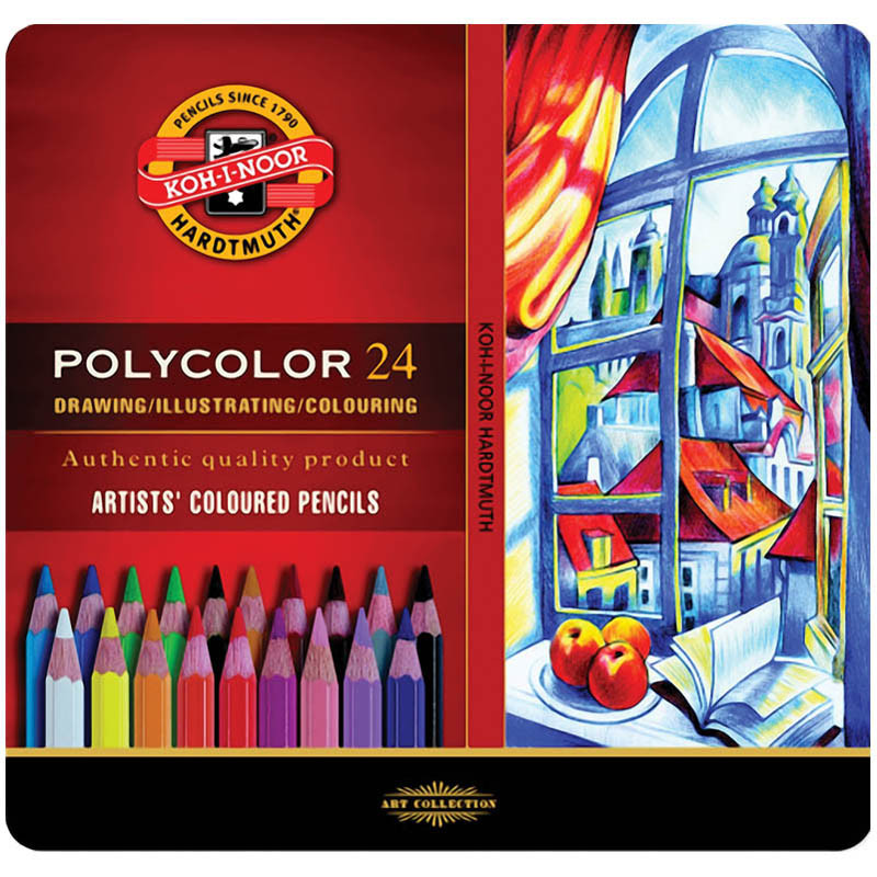 Карандаши цветные Koh-i-Noor художественные POLYCOLOR 24 цвета в металлической упаковке (3824024002pl)
Карандаши цветные Koh-i-Noor художественные POLYCOLOR 24 цвета в металлической упаковке (3824024002pl)