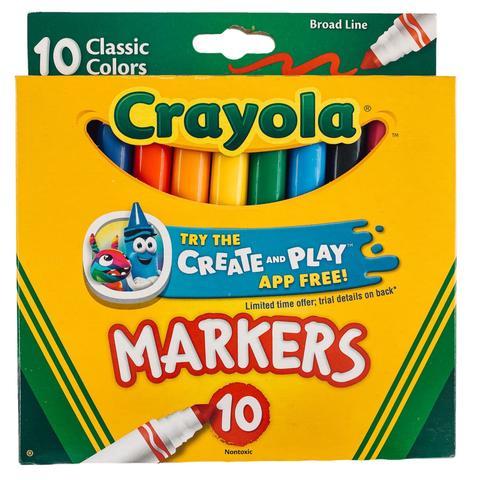 Фломастеры Crayola Класические с Приложением Classic Markers Broad Line 10 шт 58/7722/72
Фломастеры Crayola Класические с Приложением Classic Markers Broad Line 10 шт 58/7722/72