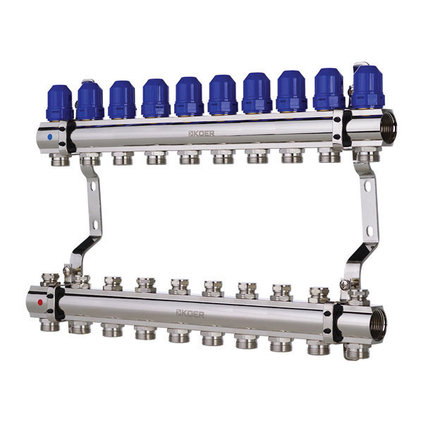 Коллекторный блок с термостатическими клапанами KR.1100-10 1”x10 WAYS KR2636 Koer (KR2636)
Коллекторный блок с термостатическими клапанами KR.1100-10 1”x10 WAYS KR2636 Koer (KR2636)