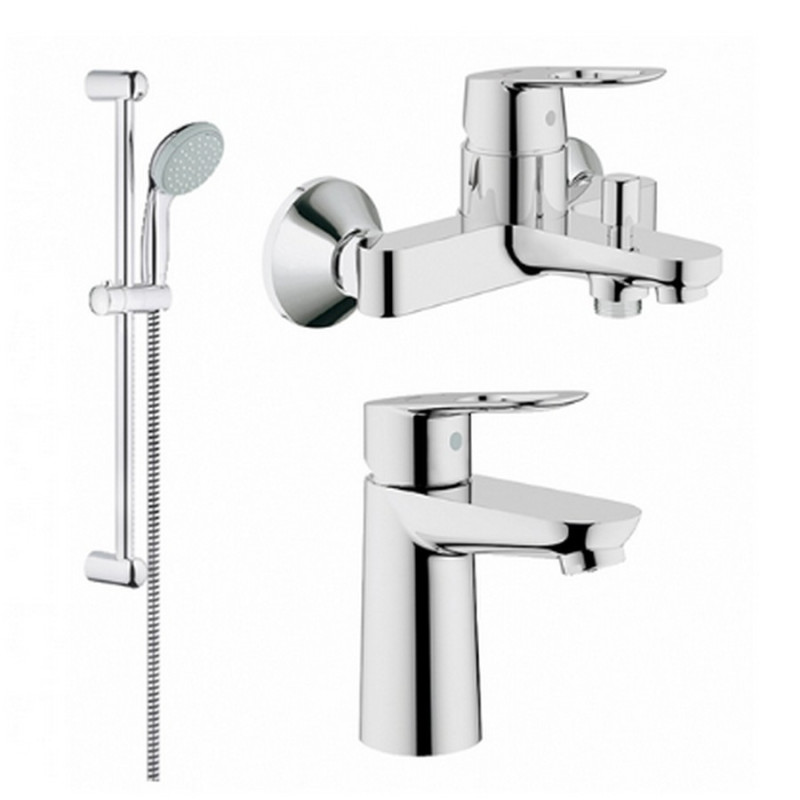 Набор смесителей для умывальника, ванны и душевая стойка S-Size Grohe BauLoop 123214S хром (47727)
Набор смесителей для умывальника, ванны и душевая стойка S-Size Grohe BauLoop 123214S хром (47727)