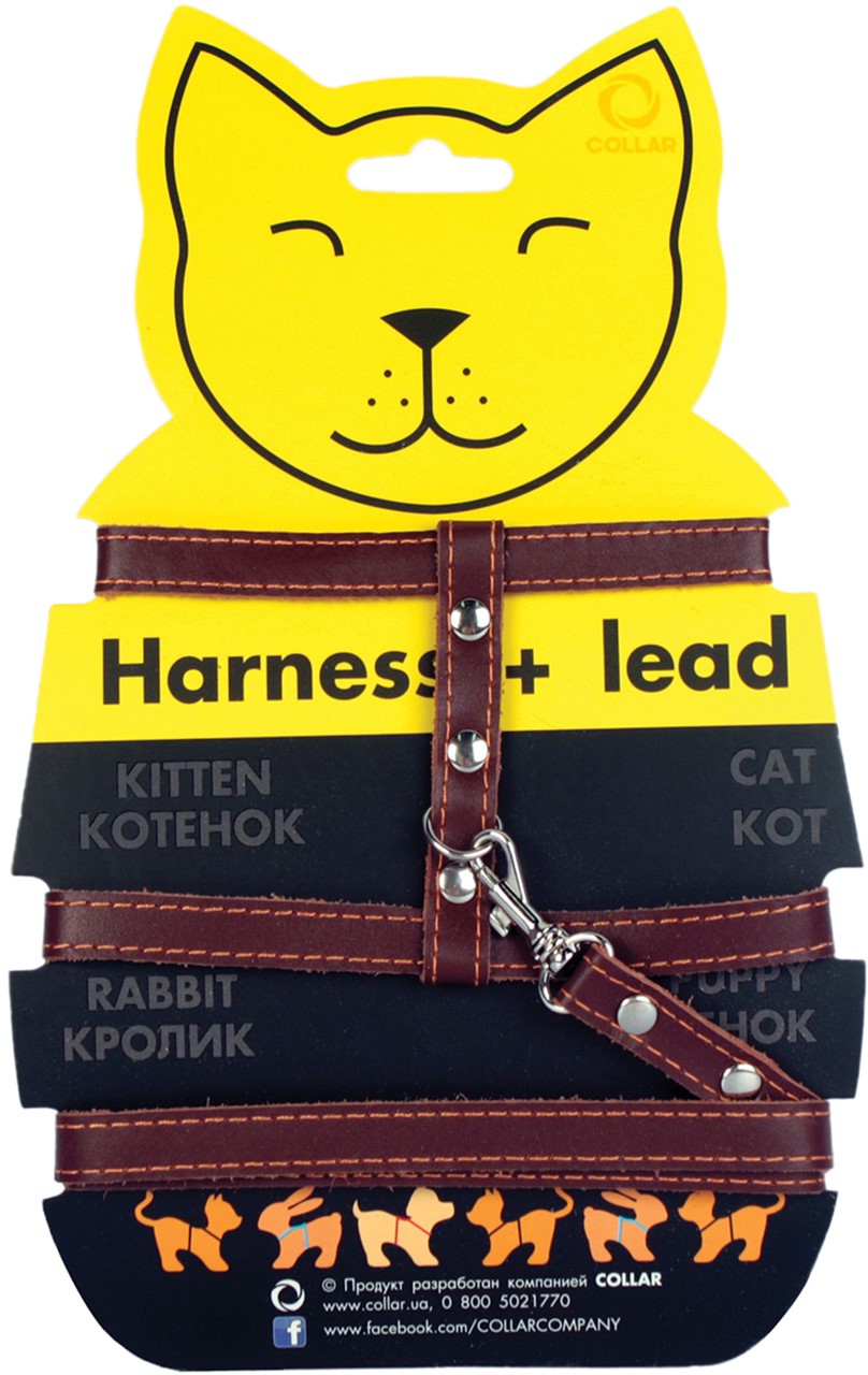 Шлея "CoLLaR" кошачья с поводком кожаная на планшете (ширина 12мм, А:22-30см,В:30-40см, длина 122см), Коричневый
Шлея "CoLLaR" кошачья с поводком кожаная на планшете (ширина 12мм, А:22-30см,В:30-40см, длина 122см), Коричневый