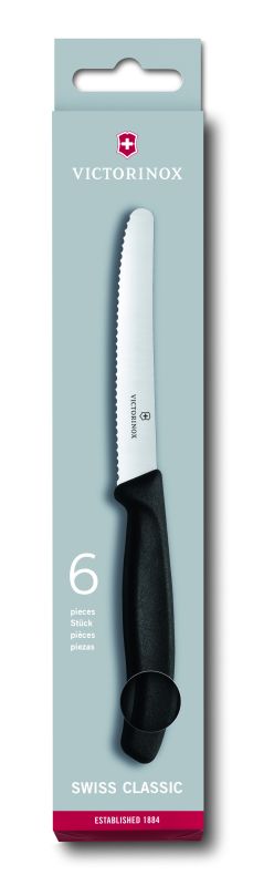 Кухонный набор Victorinox SwissClassic Tomato&Sausage Gift Set 6 ножей 11см закругл.нос, волн. с чёрной ручкой (67833.6)
Кухонный набор Victorinox SwissClassic Tomato&Sausage Gift Set 6 ножей 11см закругл.нос, волн. с чёрной ручкой (67833.6)