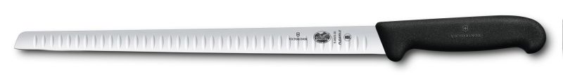 Кухонный нож Victorinox Fibrox Salmon Flex 30см рифл. с чёрной ручкой (54623.30)
Кухонный нож Victorinox Fibrox Salmon Flex 30см рифл. с чёрной ручкой (54623.30)