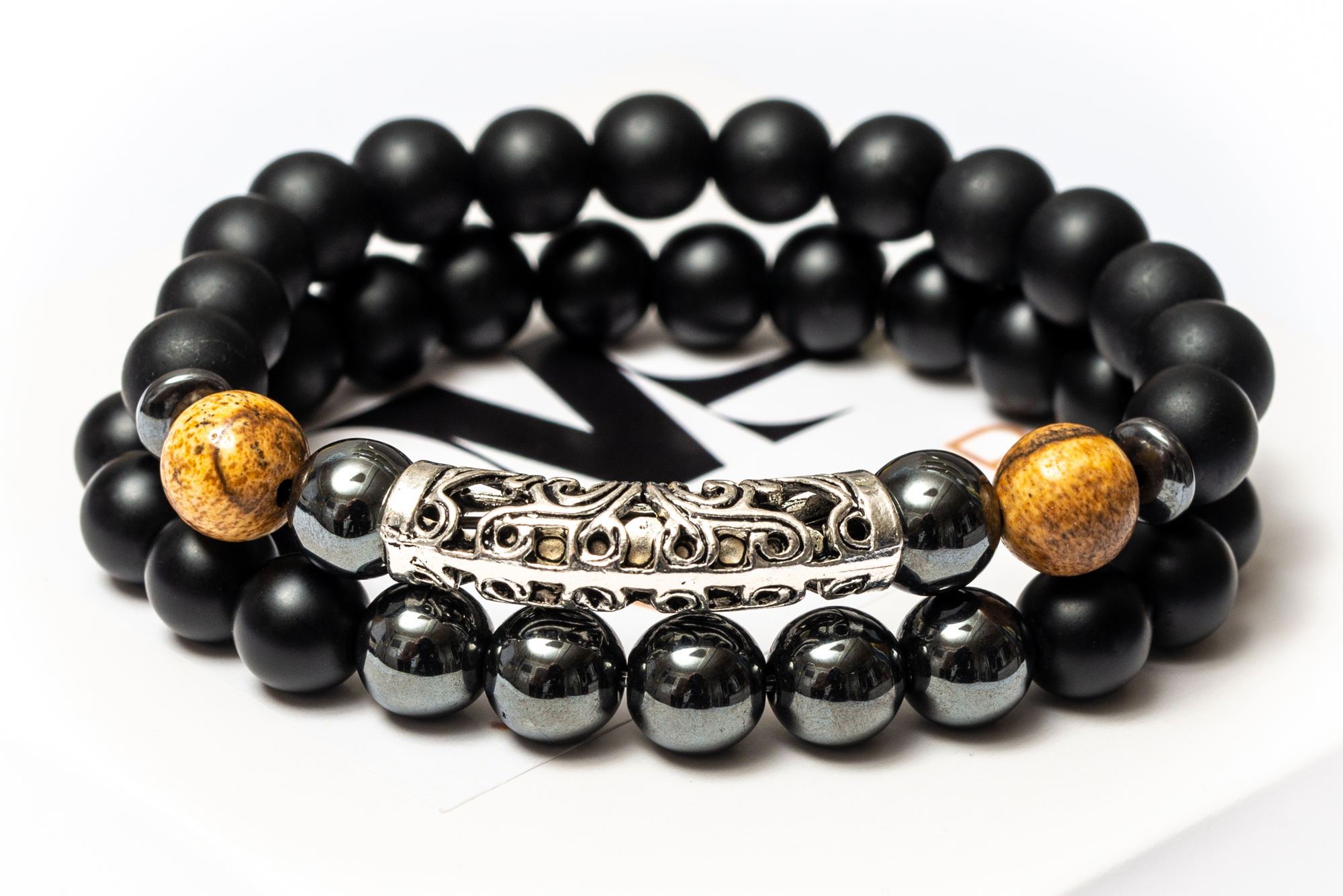 Парные браслеты мужские DMS Jewelry из шунгита, гематита, пейзажной яшмы YELLOW METAL STYLE
Парные браслеты мужские DMS Jewelry из шунгита, гематита, пейзажной яшмы YELLOW METAL STYLE