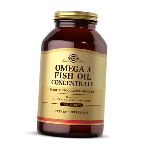 Концентрат рыбьего жира Омега-3, Omega 3 Fish Oil Concentrate, Solgar 120гелкапс (67313004)
Концентрат рыбьего жира Омега-3, Omega 3 Fish Oil Concentrate, Solgar 120гелкапс (67313004)
