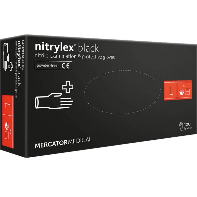 Однорaзовые нитриловые перчатки Mercator Medical Nitrylex PF BLACK L черные 100 шт (50 пар)
Однорaзовые нитриловые перчатки Mercator Medical Nitrylex PF BLACK L черные 100 шт (50 пар)
