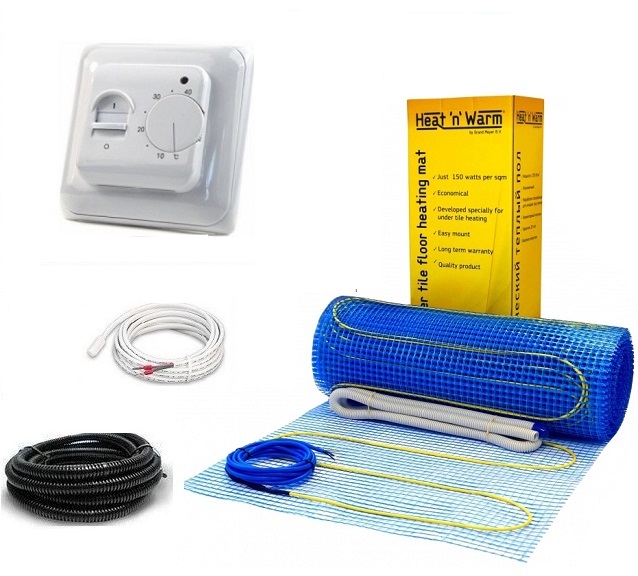 Тепла підлога Grand Meyer EcoNG 150 двожильний мат 150 Вт 1 м² з механічним терморегулятором в комплекті 
Тепла підлога Grand Meyer EcoNG 150 двожильний мат 150 Вт 1 м² з механічним терморегулятором в комплекті