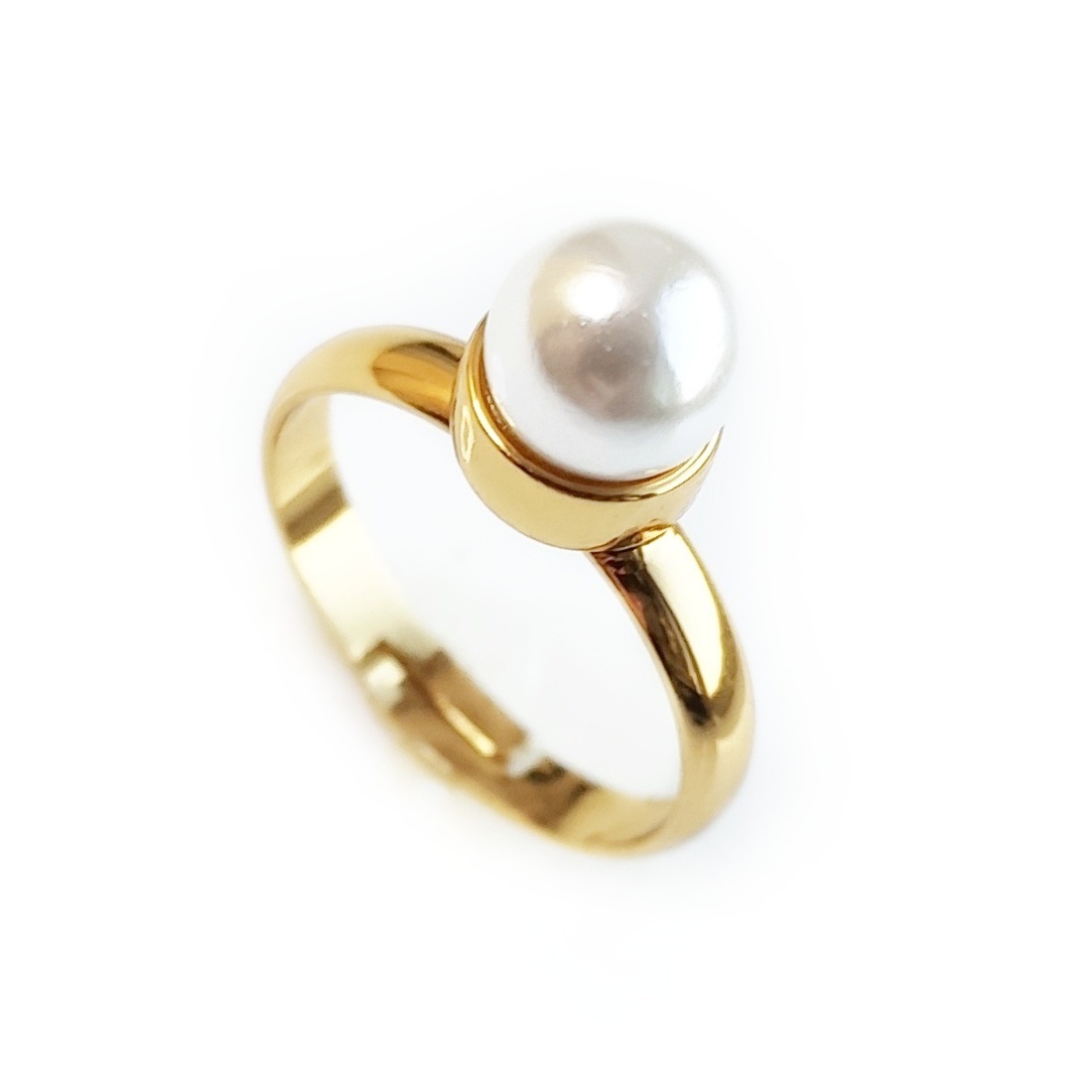 Кольцо Colibra с одной жемчужиной в позолоте 24 карата, безразмерное 
Кольцо Colibra с одной жемчужиной в позолоте 24 карата, безразмерное