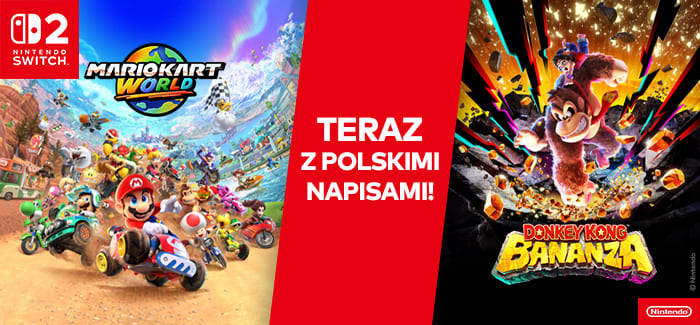 Polska wersja językowa już dostępna dla Mario Kart World i Donkey Kong Bananza!