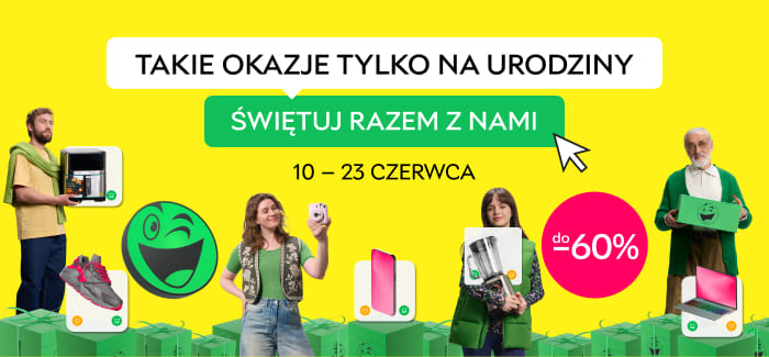Takie okazje tylko na urodziny! Rabaty aż do -60% na topowe produkty!