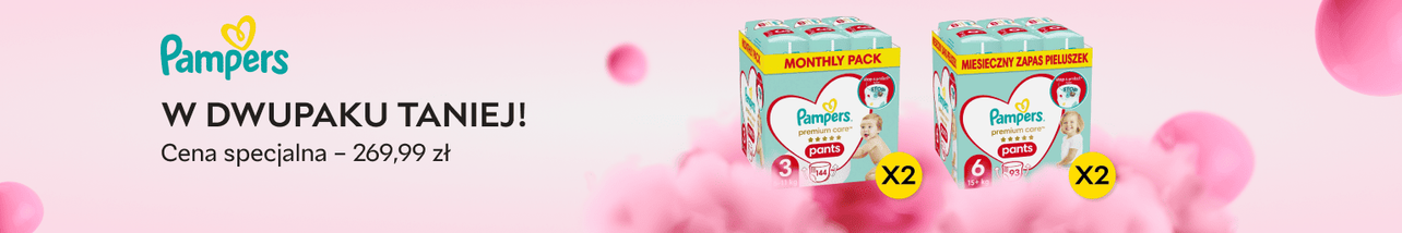Pampers jeszcze taniej! Wybrany dwupak za 269,99 zł!