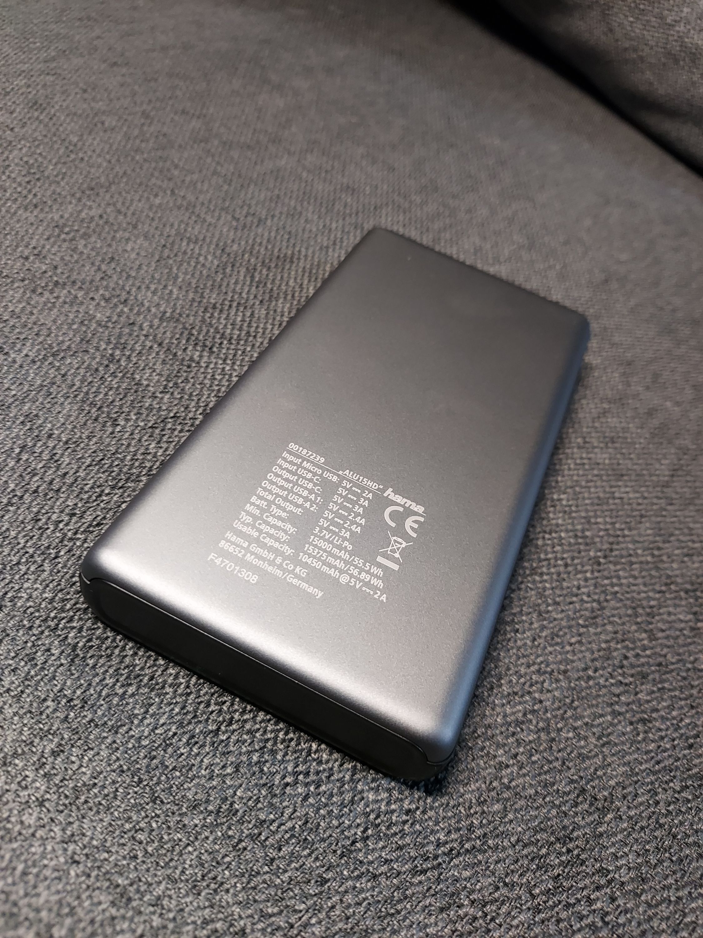 УМБ Hama ALU15HD 15000 mAh USB-С 2 x USB-A Grey (201656) – отзывы  покупателей | ROZETKA