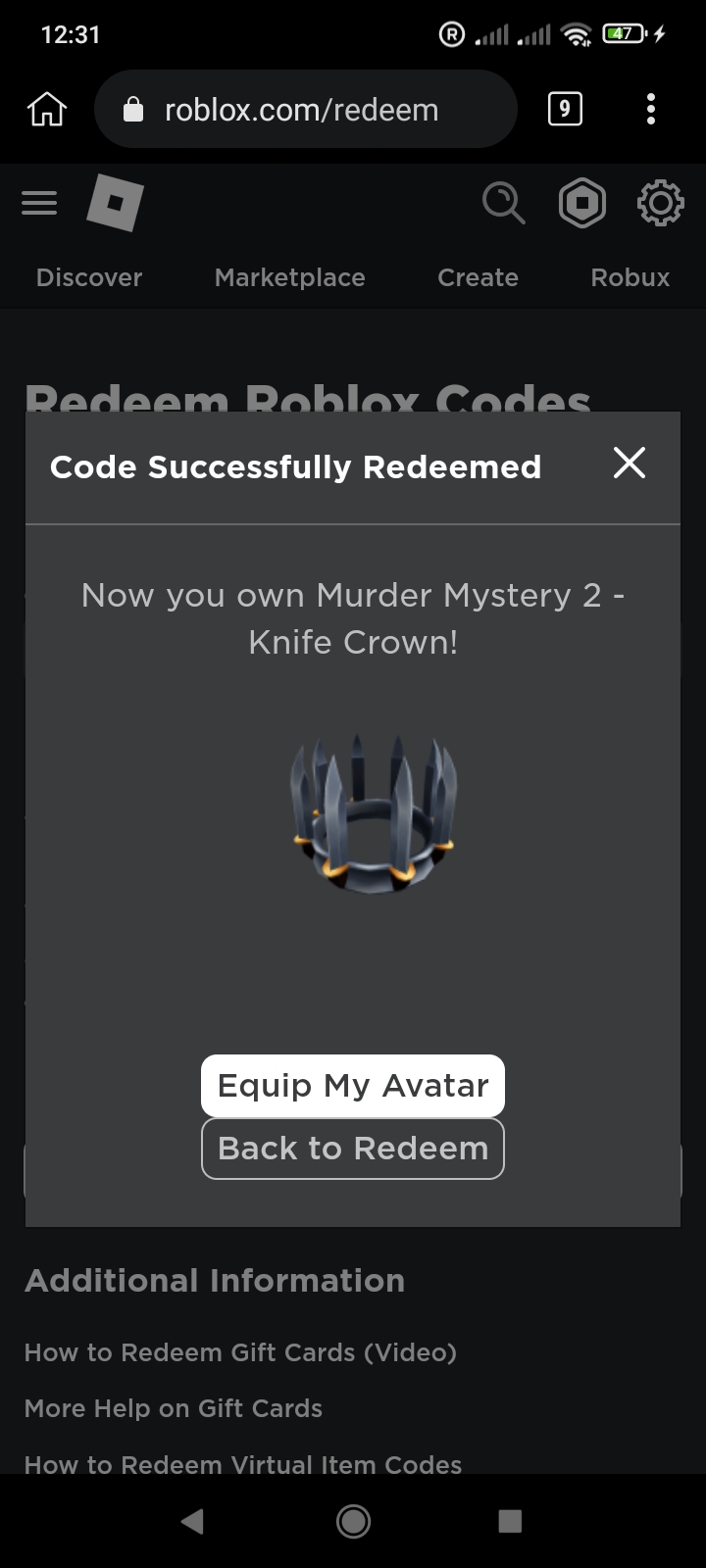 Купить 👑NEW👑KEY🔑Roblox 🌍Knife Crown – Murder Mystery 2❤️ недорого,  выбор у разных продавцов с разными способами оплаты. Моментальная доставка.