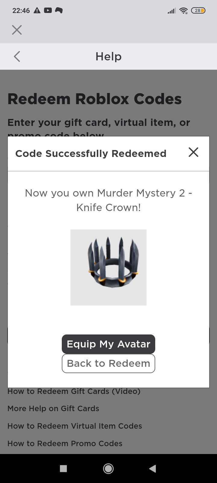 Купить 👑NEW👑KEY🔑Roblox 🌍Knife Crown – Murder Mystery 2❤️ недорого,  выбор у разных продавцов с разными способами оплаты. Моментальная доставка.