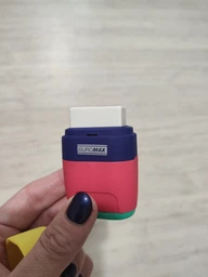 Ластик+точилка Buromax Rubber Touch на 2 отверстия с контейнером (BM.4771-1) фото от покупателей 6