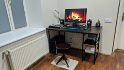 Компьютерный стол Ferrum-decor Кевин 75x140x70 черный ДСП Дуб Сан-Марино 32мм