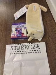 Пенал плюшевый Strekoza Котенок Айси 19см серый