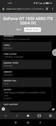 Видеокарта MSI GeForce GT1030 2048Mb AERO ITX OC (GT 1030 AERO ITX 2GD4 OC) фото от покупателей 2