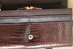 Женский горизонтальный лаковый кошелек ST Leather из натуральной кожи с кнопкой Синий (bg189fash01) фото от покупателей 18