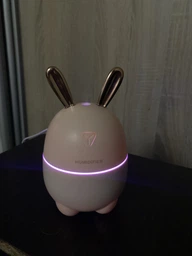 Увлажнитель воздуха зайчик Rabbit 2в1 на 300 мл детский мини персональный LED ароматизатор c подсветкой розовый фото от покупателей 5