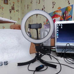 Комплект блогера 2в1 cветодиодное селфи кольцо Ring Fill Light 20 см фото от покупателей 3