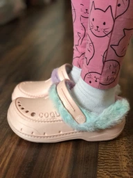 Детские кроксы-сабо утепленные для девочки Coqui Husky 9751 26/27 Candy pink/Rainbow (8595662632390) фото от покупателей 4