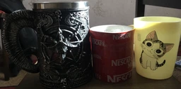 Чашка череп Baphomet с рогами, пентаграмма, 500 мл