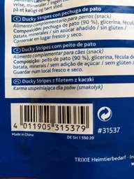 Лакомство для собак Trixie 31537 Premio Ducky Stripes утка 100 г (4011905315379) фото от покупателей 3