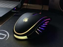 Мишка A4Tech Bloody Q81 Neon XGlide Curve Black