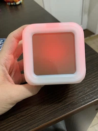 Настольные часы ночник с подсветкой Glowing LED (меняющий цвета) с термометром CO-1167