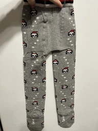 Детские колготки 3-9 месяцев хлопковые Conte Kids New Year 19С-95/1СП-554 62-74 см Серые (4810226551745)
