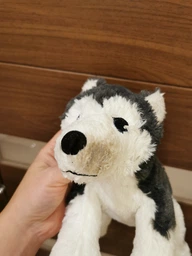 Плюшевая игрушка LIVLIG хаска IKEA 904.142.70 черный/белый фото от покупателей 1