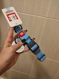 Ошейник для собак из восстановленного хлопка WAUDOG Re-cotton с QR паспортом светоотражающий пластиковый фастекс Ш 25 мм Дл 33-49 см (02929Collar) фото от покупателей 6
