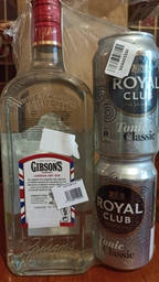 Коктейль Джин-тоник: Джин Gibson's London Dry 0.7 л 37.5% + безалкогольный газированный напиток Royal Club Тоник ж/б 0.33 л х 2 банки (3147690152019) фото от покупателей 2