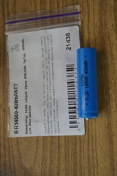 Акумулятор 14500 Lifepo4 Vipow IFR14500 TipTop, 400mAh, 3.2 V, Blue Q50/500 IFR14500-400mAhTT фото від покупців 1