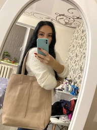Сумка шопер жіноча з натуральної шкіри Bella Bertucci 4936-11-32 Бежева