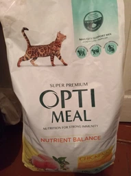 Сухой корм Optimeal для кошек курица 4 кг