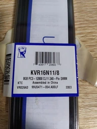 Оперативна пам'ять Kingston DDR3L 8GB 1600MHz (KVR16LN11/8) (6317006)