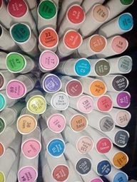 Маркери двосторонні Touch Multicolor 60 кольорів та Альбом на спіралі А5 на 50 аркушів Професійний набір для малювання